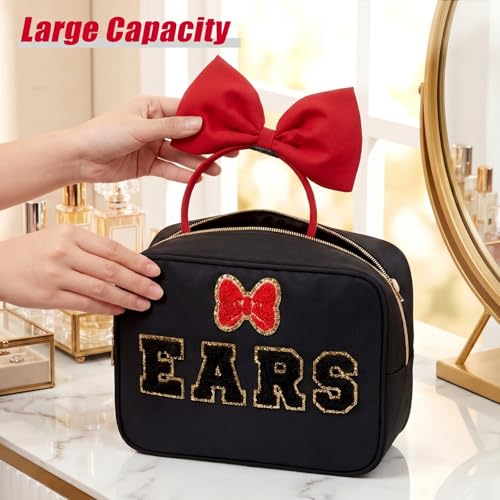 Hillban Large Ears Headband Travel Organizer Bag - Waterproof Nylon Case