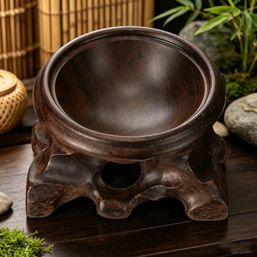 Didiseaon Crystal Ball Pedestal Stand - 2.16 in Black Ebony