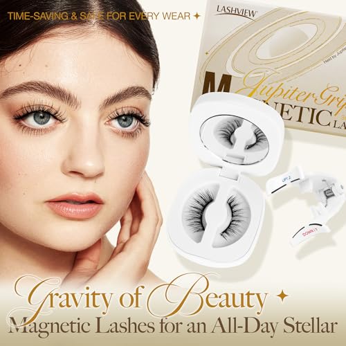 LASHVIEW CT01 Magnetic False Eyelashes Reusable Natural Look with Applicator