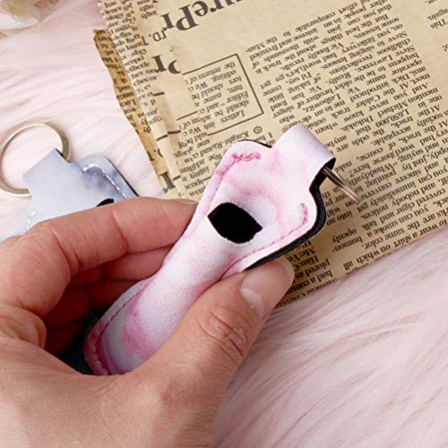 Lip Balm Holder Keychain - 7 Piece Neoprene Lipstick Set