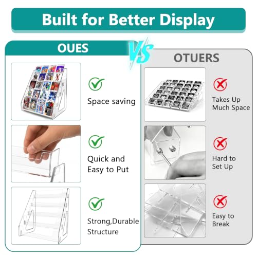 5-Tier Acrylic Trading Card Display Stand for SGC/BGS/PSA Slabs
