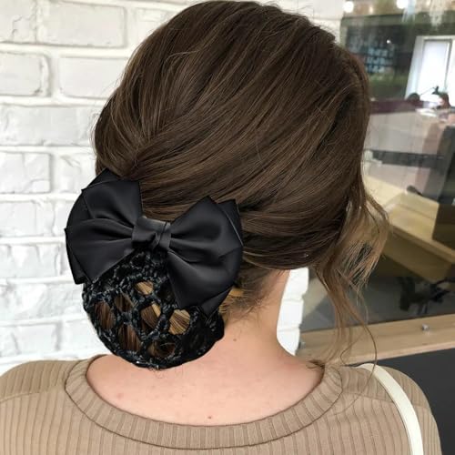 10PCS Bowknot Hair Nets for Women - Stylish Snood Hair Accessories