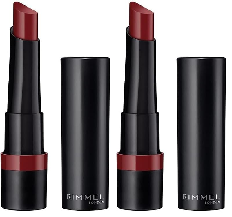 Rimmel Lasting Finish Matte Lipstick 530 Hollywood Red - Pack of 2