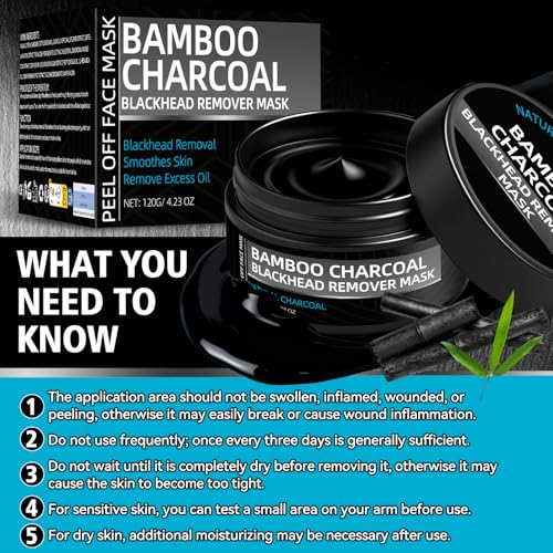 Paistely Charcoal Peel Off Blackhead Remover Mask - 4.23oz