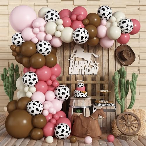 139Pcs Western Cowgirl Balloon Garland Kit for Baby Showers & Parties
