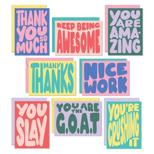 Sweetzer & Orange Set of 24 Cute Thank You Cards with Envelopes