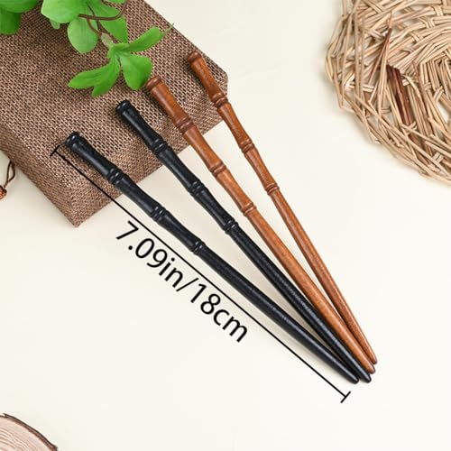 16 PCS Bamboo Hair Sticks - Elegant Retro Wooden Hair Pins