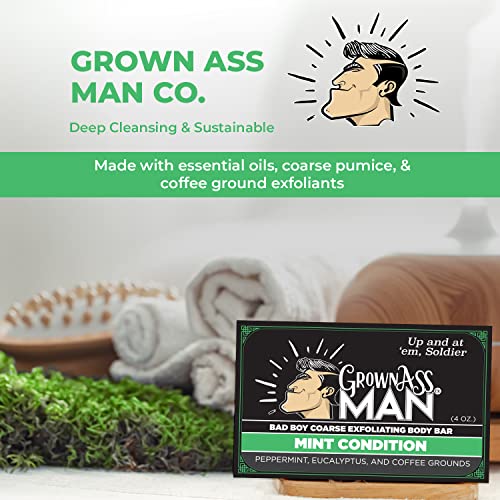 Grown Ass Man Co. Mint Condition Coarse Exfoliant Body Bar