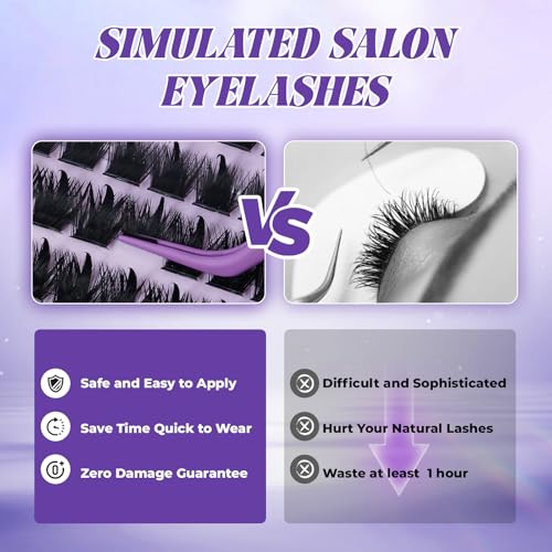 SalonSpike Lash Clusters Kit - Bold Wet-Look Eyelash Extensions