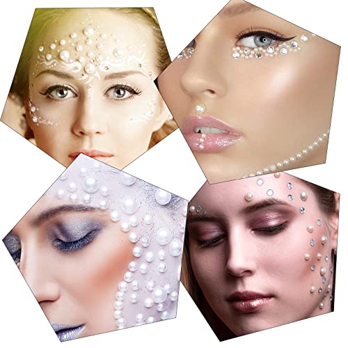 Silver Half Pearl Beads for Crafts & Nail Art, 5900 pcs, 2-10mm
