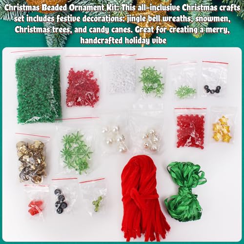 AWHETIE Christmas Beaded Ornament Kit - 40 Sets for Festive Decor