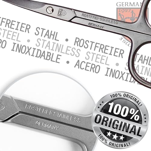 Drei Schwerter German Made Cuticle Scissors - Stainless Steel Nail & Toenail Trimming Tool with Case