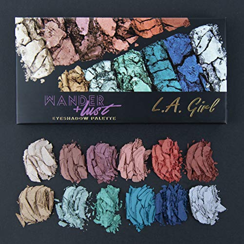 L.A. Girl Fanatic Eyeshadow Palette Wanderlust 12 Color Matte & Satin Shades