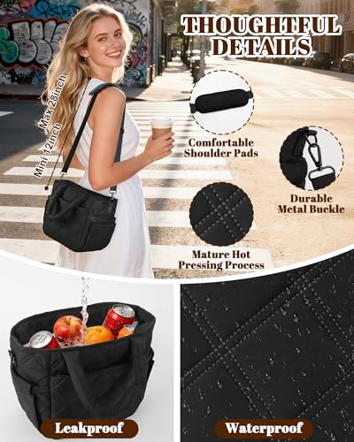 Insulated Lunch Bag for Men & Women - Large Leakproof Cooler Tote