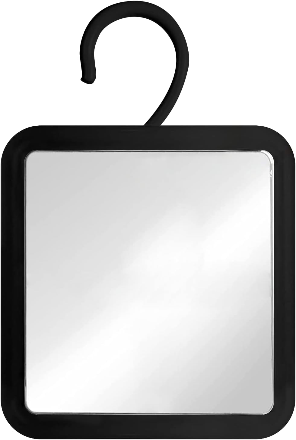 Hanging Fogless Shower Mirror for Shaving - 360° Rotatable, Anti-Fog, Shatterproof | 6.3" x 6.3" - Black