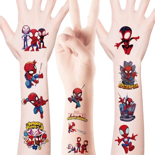 20 Cute Spider-Man Temporary Tattoos for Kids - Fun Party Favors