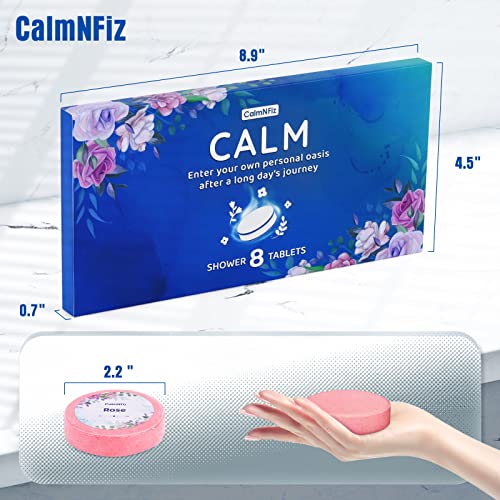 CalmNFiz Aromatherapy Shower Steamers 8 Pack - Relaxing Self Care Gift Set