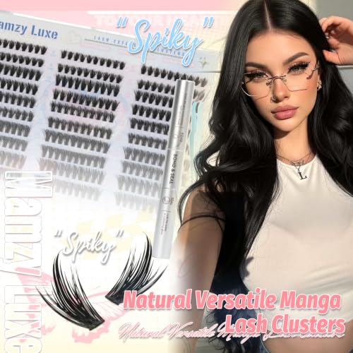 300 PCS Manga Natural Lash Clusters Kit - Wispy D-Curl Eyelashes