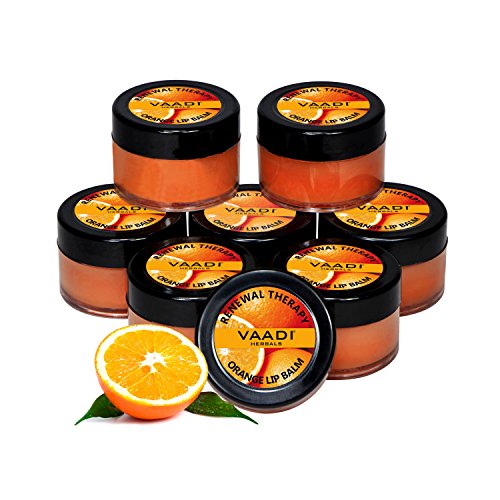 Vaadi Herbals Lip Balm 8x10g Orange & Shea Butter - All Natural