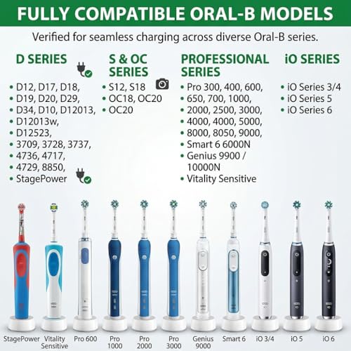 Braun Oral-B Electric Toothbrush Charger for Models 3757, 3756