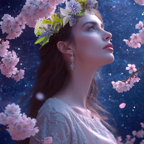 TooGet Purple Flower Crown Headband for Women Boho Wedding & Party Accessories