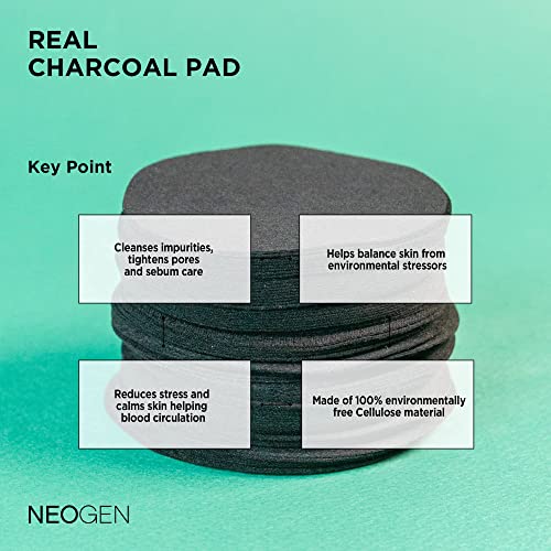 Dermalogy Charcoal Facial Cleansing Pads with PHA & LHA - 60 Deep Pore Masks for Normal & Oily Skin