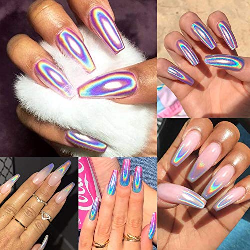 GA&EN Holographic Unicorn Chrome Nail Powder - 35 Micron Glitter