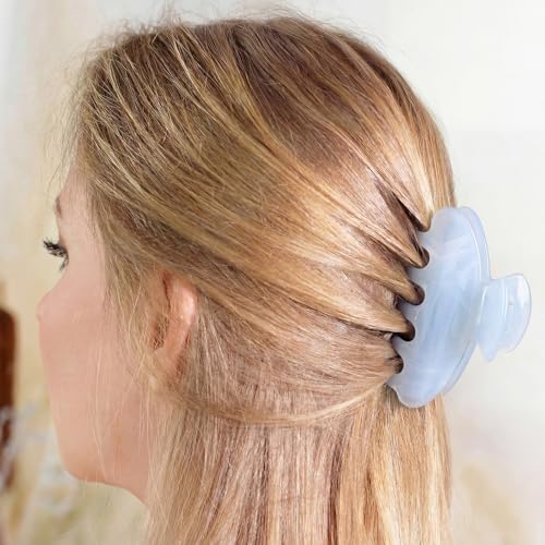 8 Pcs Large Gentle Color Hair Claw Clips - 4.13 Inch French Style