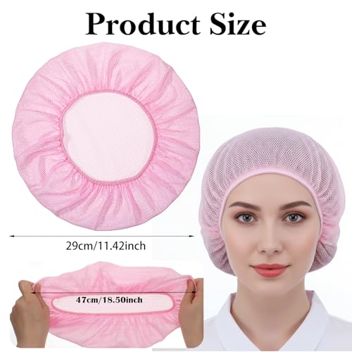 Tyqour 4 PCS Colorful Hair Nets for Sleeping - Comfortable Sleep Bonnets
