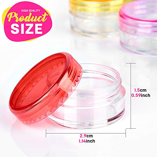 5g Empty Cosmetic Sample Jars, 100-Pack Mini Refillable Cream Containers