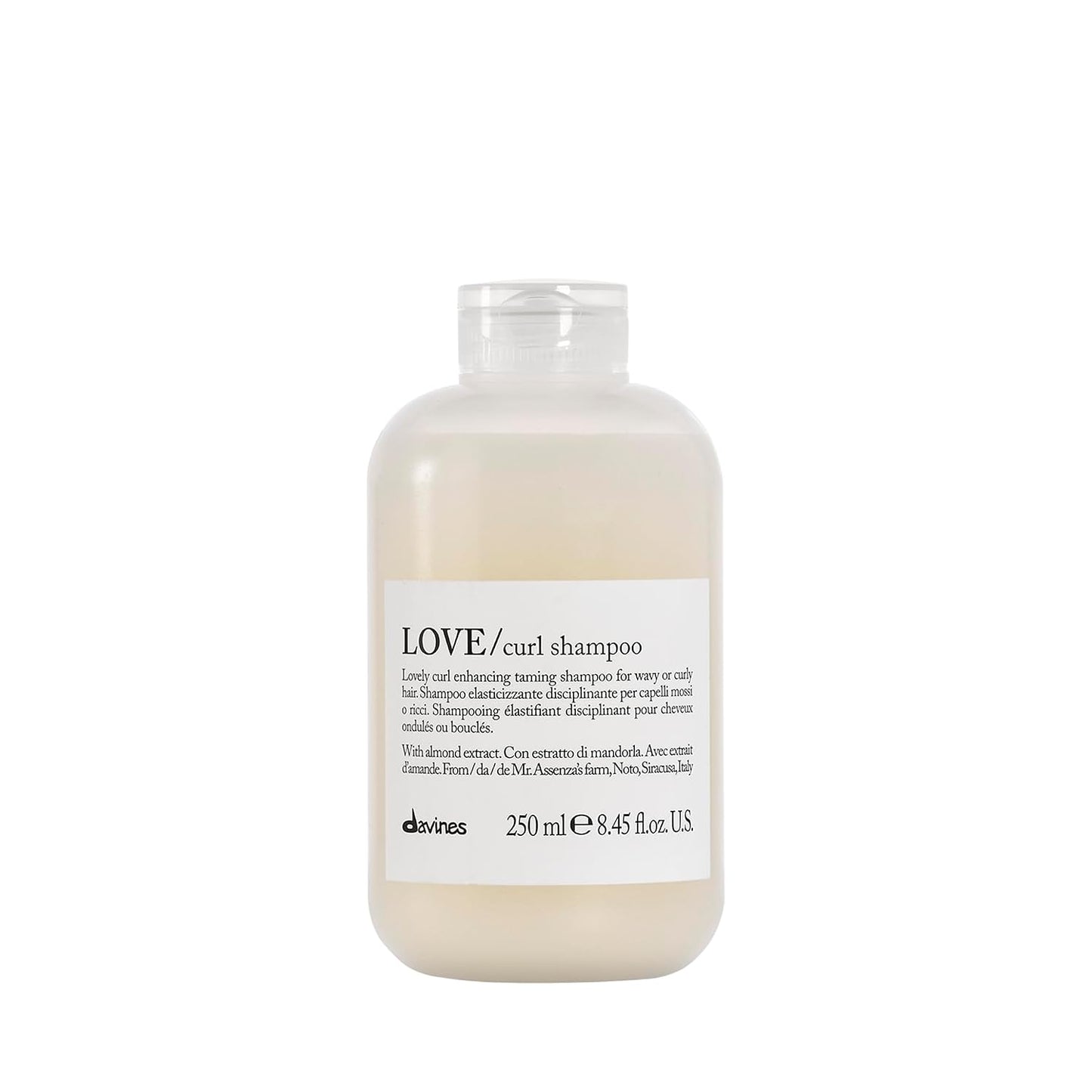 Davines LOVE Curl Shampoo - Creamy Taming Cleanser for Wavy & Curly Hair | Hydrating Baobab Pulp Formula