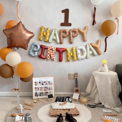 Happy Birthday Balloon Banner - 16-Inch Foil Balloons for Party
