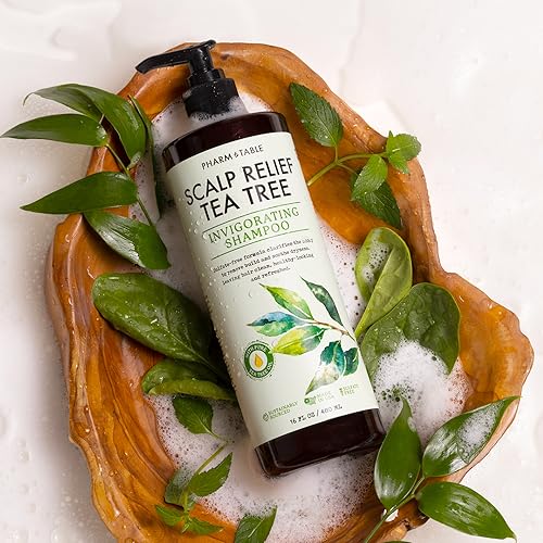 PHARM TO TABLE Tea Tree Shampoo 16.23 Fl Oz Sulfate-Free Clarifying Hair Care