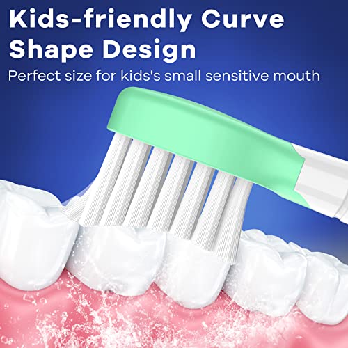 Toptheway Kids Toothbrush Heads for Philips Sonicare 3-7 Years Pink Green 8 Pack