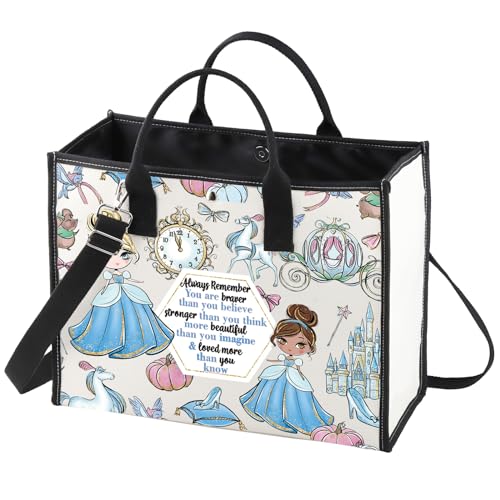 Magical Princess Canvas Makeup Bag - Waterproof Cosmetic Travel Organizer