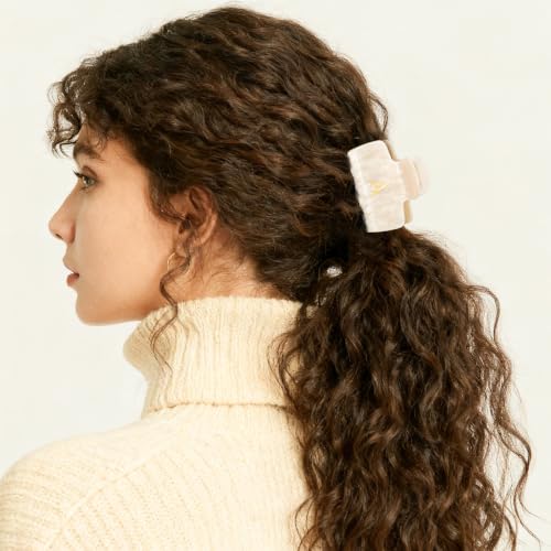 Gold Initial Claw Clip - Personalized 2.1 Inch Hair Accessory for Women & Girls