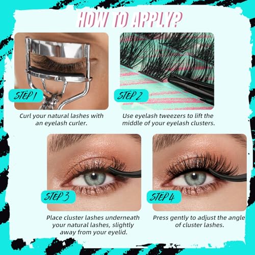 AMZGIRL Midnight Lash Extension Kit 144 PCS C Curl 8-16mm