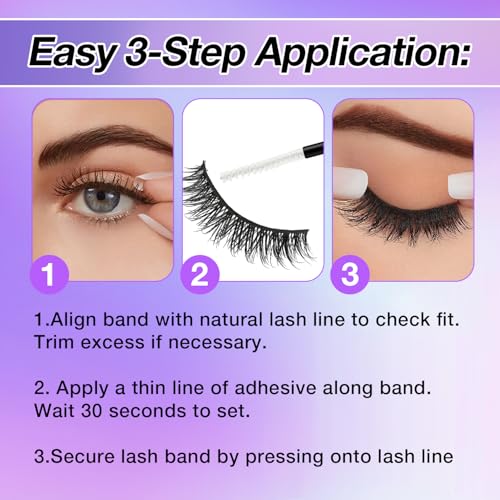 AILAISH Wispy False Eyelashes Kit - 7 Pairs Natural Look Strips