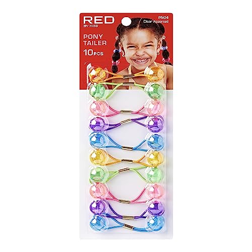 RED by Kiss 10-Piece Colorful Ball Hair Ties for Kids