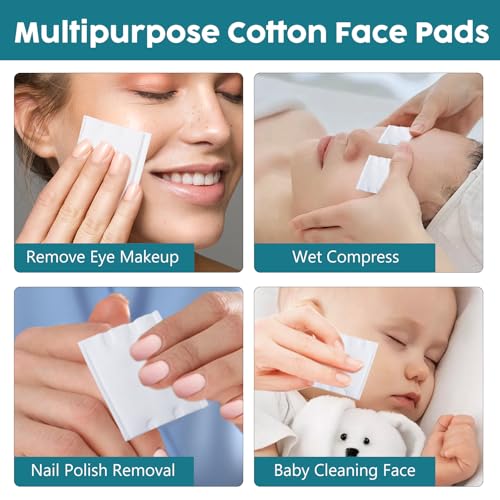Ultra-Soft Cotton Pads for Makeup & Skincare - 400 Count