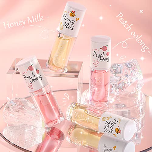 Alisesun 2Pcs Crystal Lip Oil Set - Moisturizing Hydrating Tinted Lip Gloss