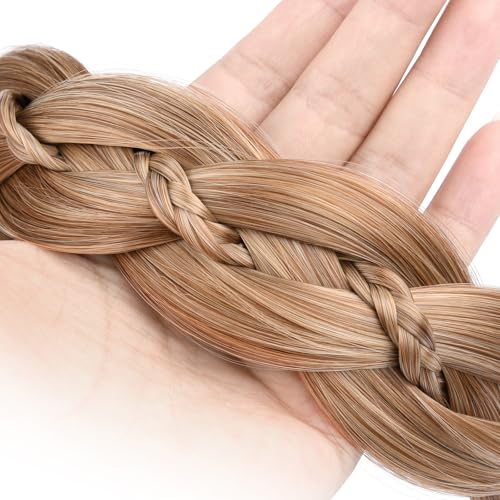 Caramel Blonde Wide Braid Headband for Women - 1 Count Hairband
