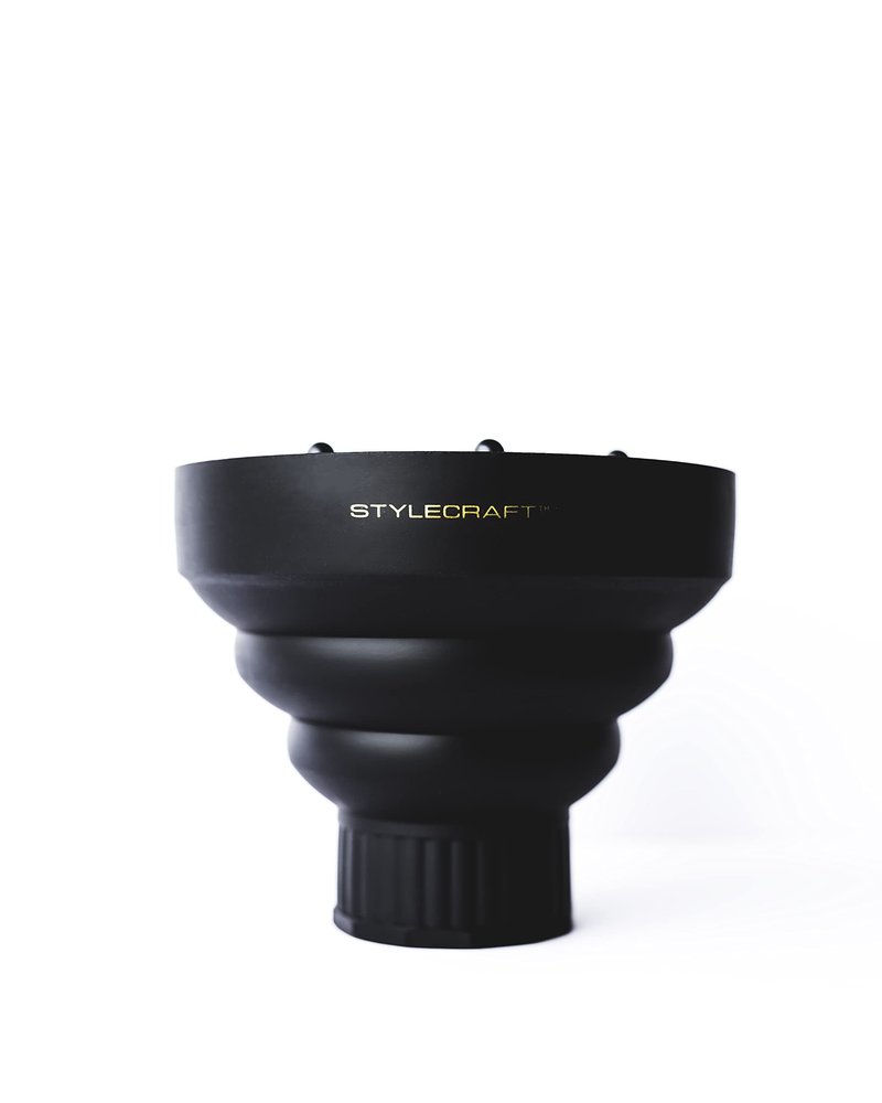 StyleCraft Professional Collapsible Hair Dryer Diffuser, Heavy Duty Design Fits Most Hair Dryers(1.61 to 2.25-in Diameter)