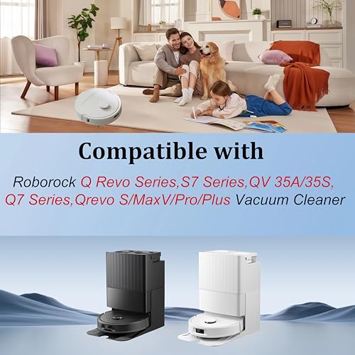 Roborock S7 & Q Revo Vacuum Brush Replacement - Durable Rubber Roller