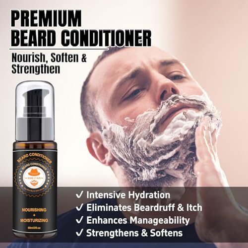 XIKEZAN Fathers Day Gifts for Dad Husband,Beard Kit for Men Grooming & Care w/Beard Conditioner, Wash,Oil,Balm,Birthday Valentines Easter Gifts for Mens Him Boyfriend Christmas Stocking Stuffers