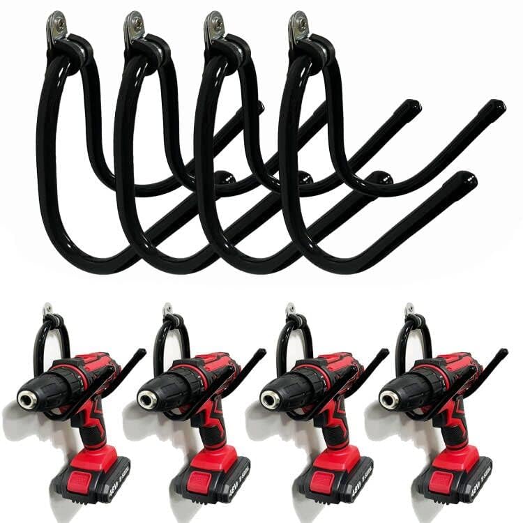 AUXPhome Wall Mount Power Tool Organizer Rack - Holds 4 Drills