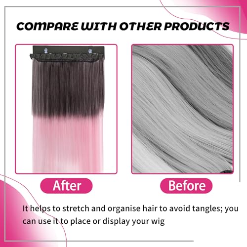 Stainless Steel Hair Extension Holder Display Stand with Suction Cups for Clip-In & Tape-In Extensions