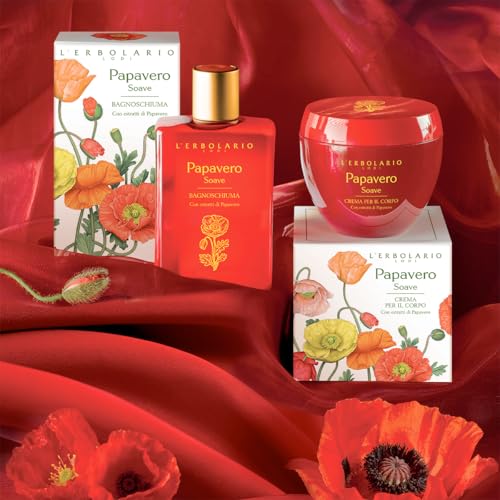 L'Erbolario Sweet Poppy Shower Gel - Antioxidant Body Wash 8.4 oz