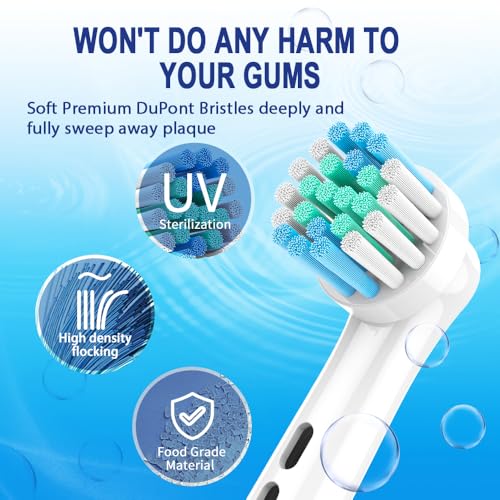 Tendream Replacement Toothbrush Heads for Oral-B Electric Toothbrushes (16 Pack)