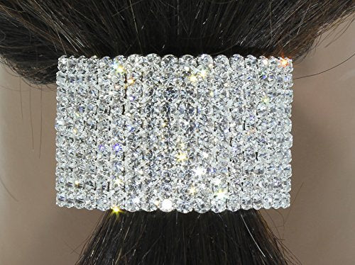 Rhinestone Ponytail Holder - Sparkling Crystal Elastic Hair Tie